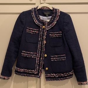 J. Crew blazer in navy. Size 4. EUC